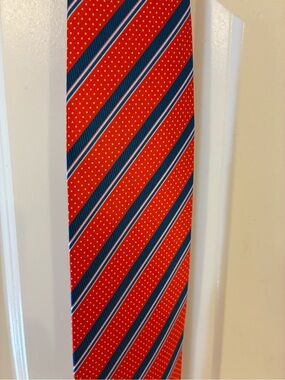 Dolcepunta Handmade Silk Striped Pink & Blue Designer Tie Made in Italy 🇮🇹